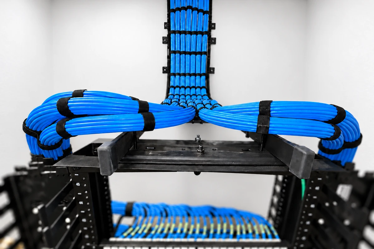 Rack de cableado estructurado Cat 6A etiquetado e instalado por Jygasoft en Aguascalientes